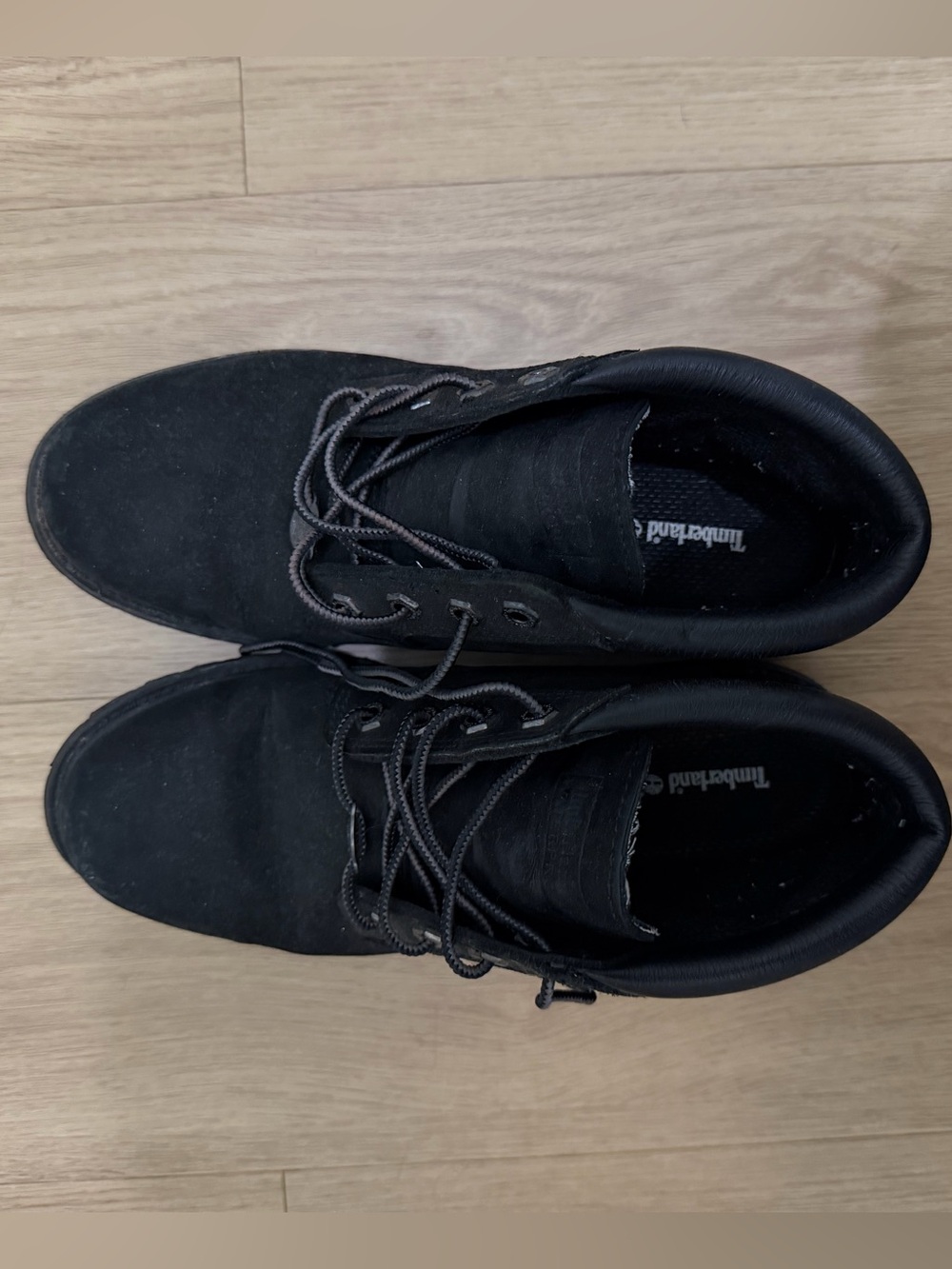 Timberland womens Black Suede Lace-Up Boots